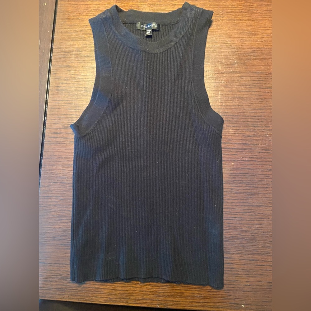 Black tank top